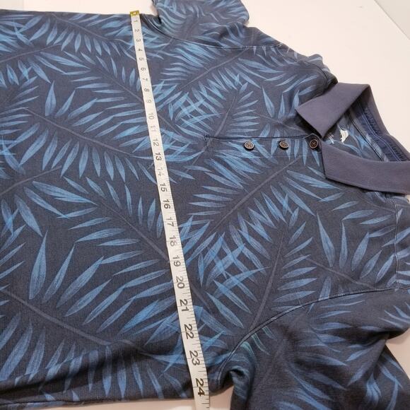 Tommy Bahama Island Modern Fit Tropical Leaf Print Collared Polo Shirt - Picture 6 of 10